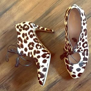 Kate spade euc leopard abbie heels Sz 8